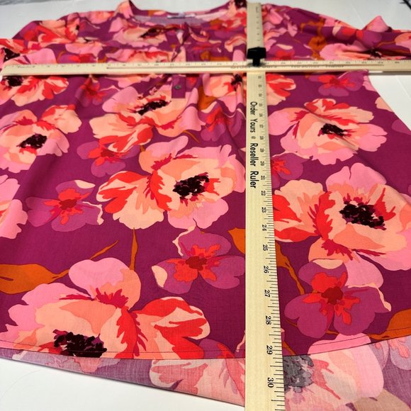 DR 2 Floral Blouse NWOT Size XXL , Fashionable Lghtweigth - Picture 6 of 8